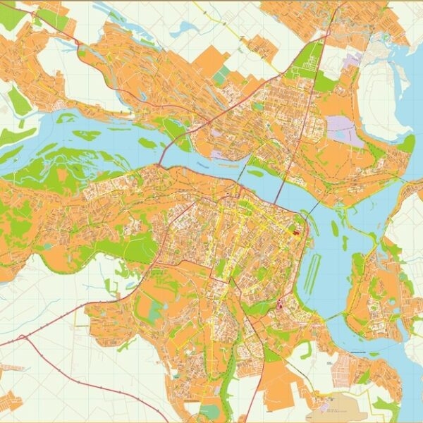 Dnipropetrovsk Illustrator Mapa digital