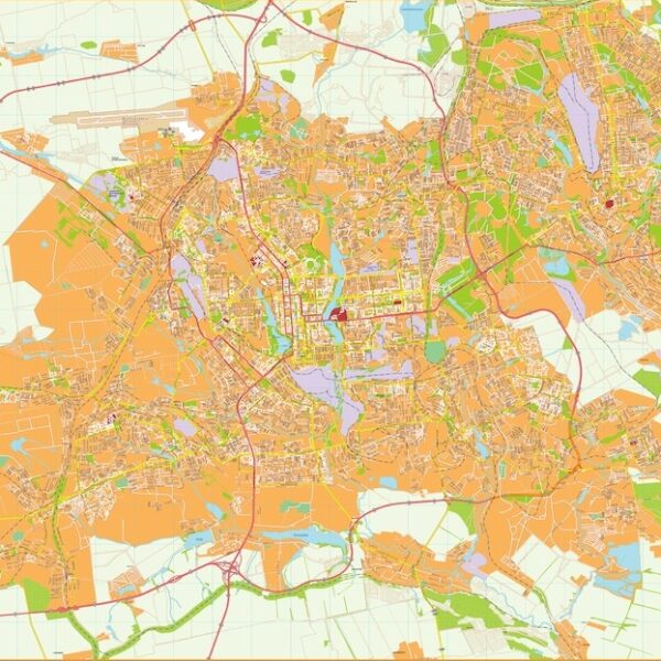 Donetsk Illustrator Mapa digital