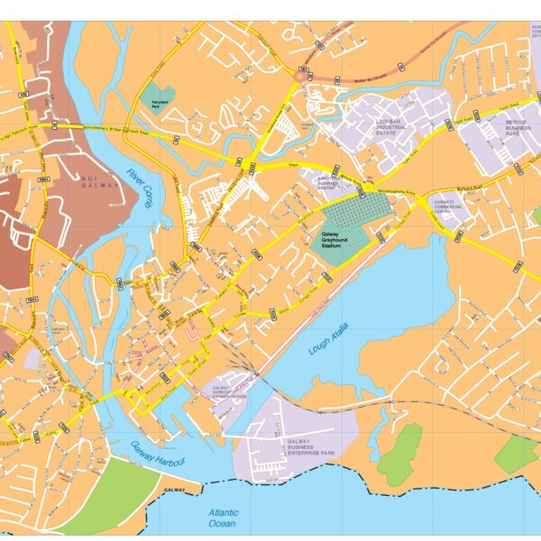 Galway vector mapa digital
