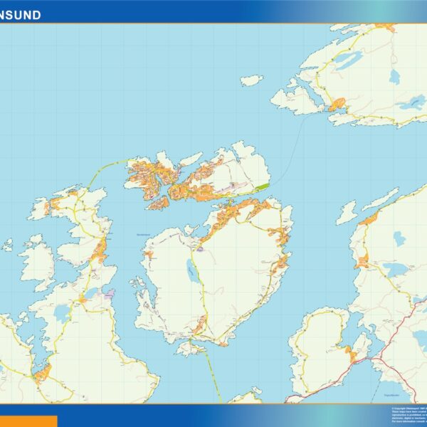 Kristiansund kart mapa EPS