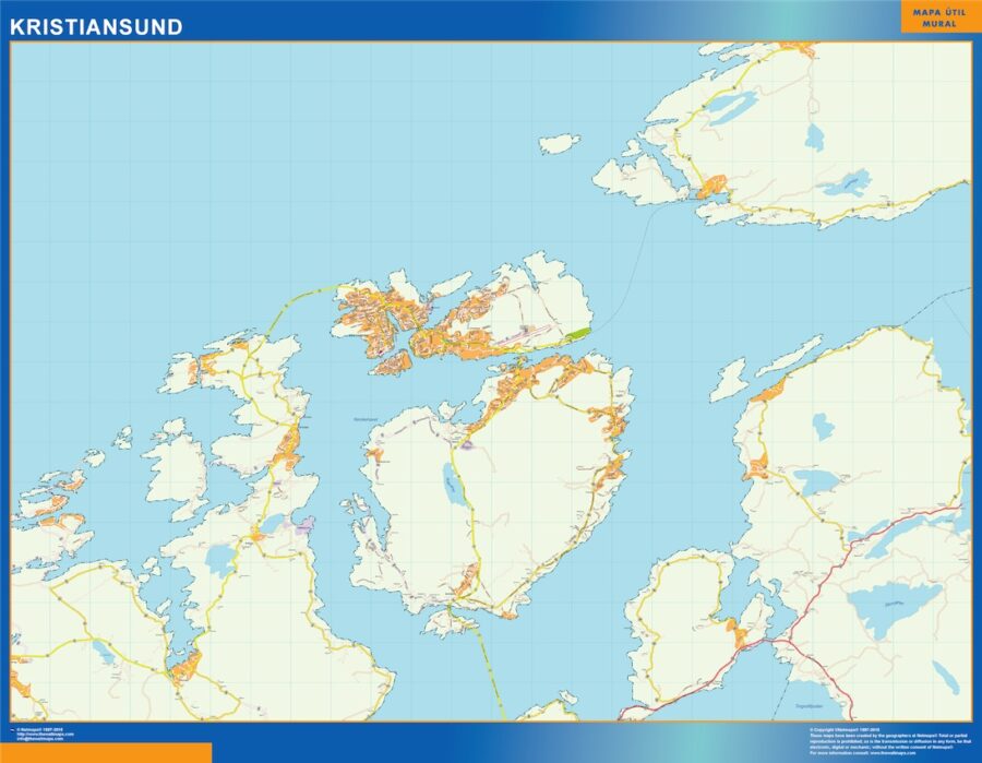 Kristiansund kart mapa EPS