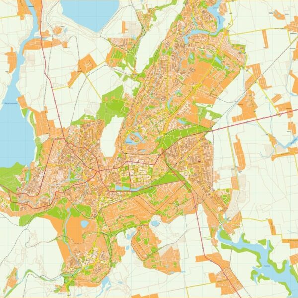 Krivoy rog Illustrator Mapa digital