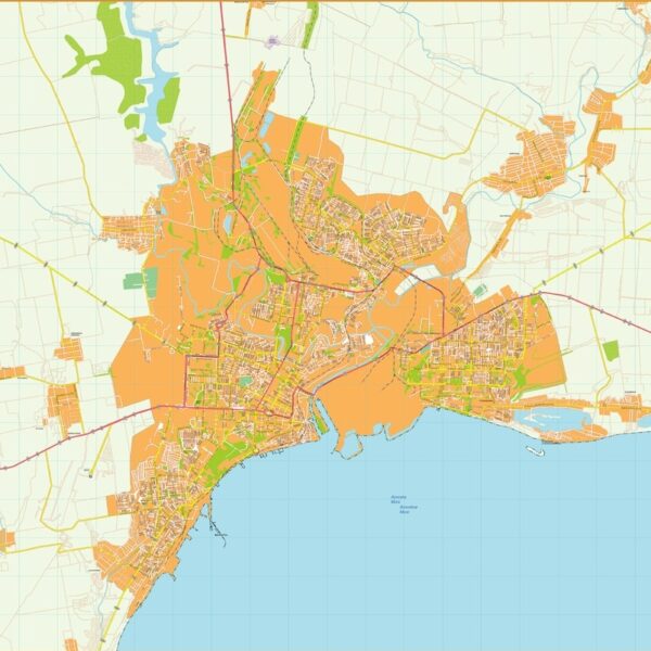 Mariupol Illustrator Mapa digital