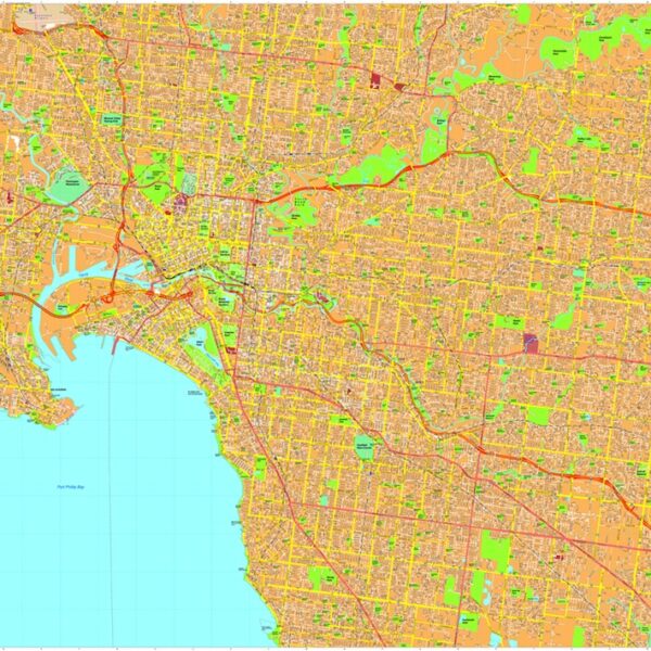 Melbourne Vector Mapa digital