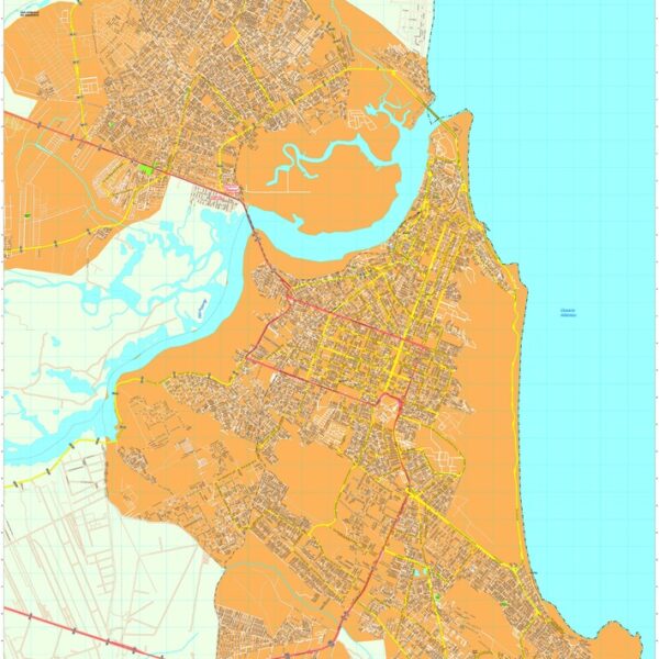 Natal vector mapa digital