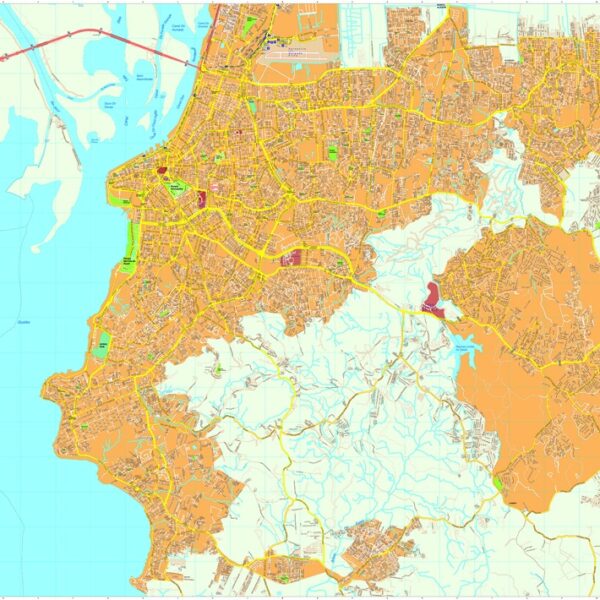 Porto Alegre vector mapa digital