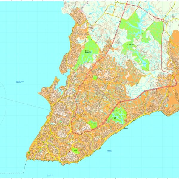 Salvador Bahia vector mapa digital