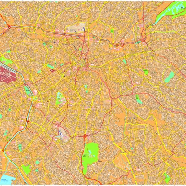Sao Paulo vector mapa digital