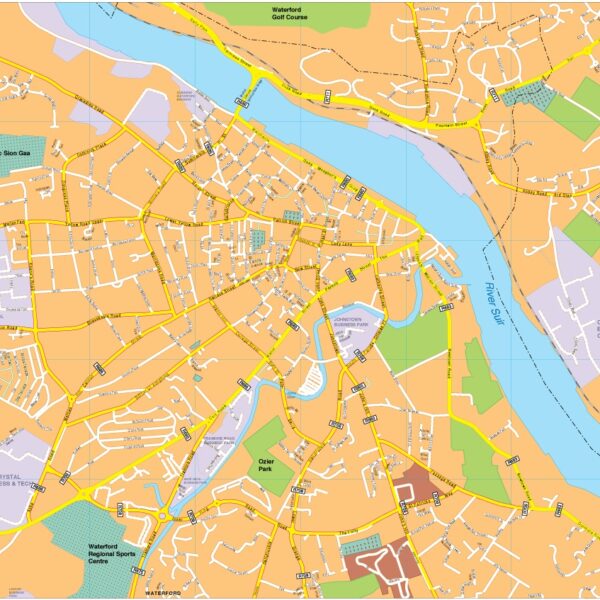 Waterford vector mapa digital