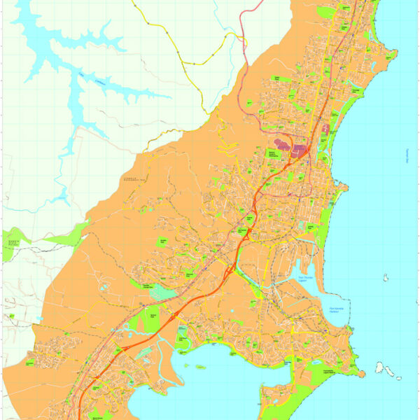 Wollongong Vector Mapa digital