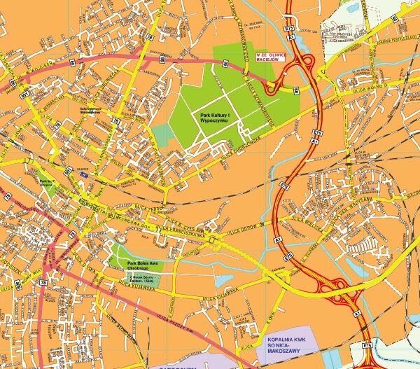 Zabrze EPS mapa digital