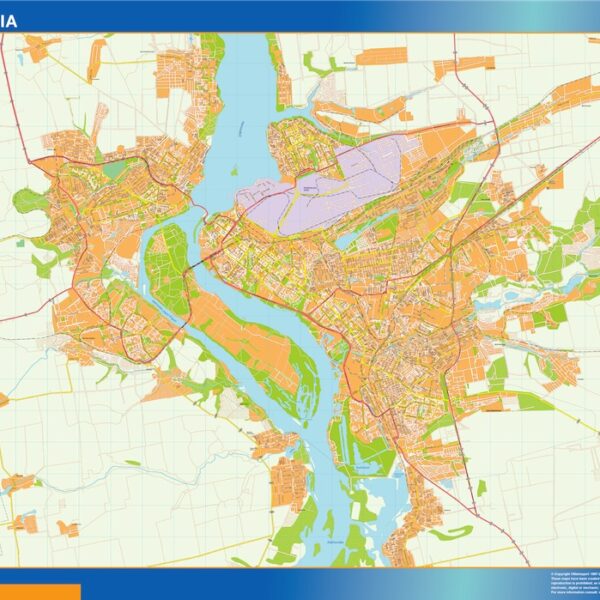 Zaporijia Illustrator Mapa digital