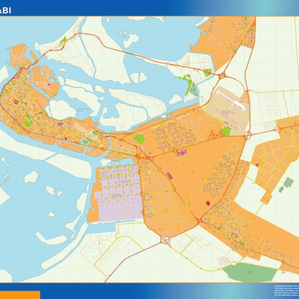 abu dhabi vector mapa illustrator