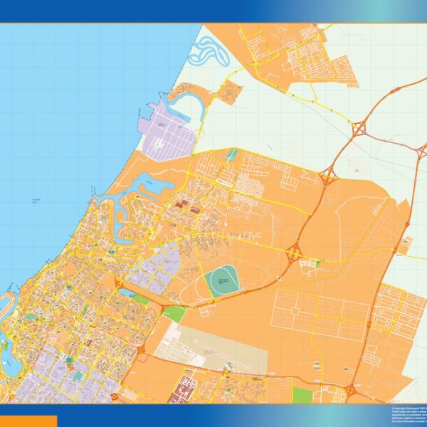 ajman vector mapa illustrator