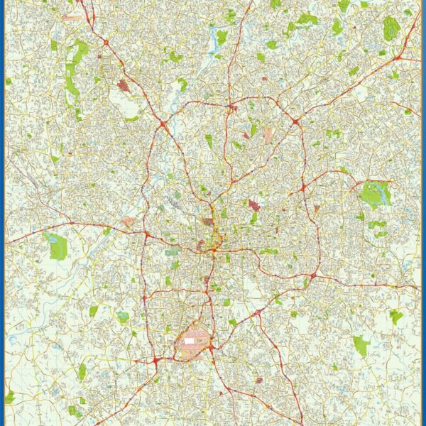 atlanta vector mapa illustrator