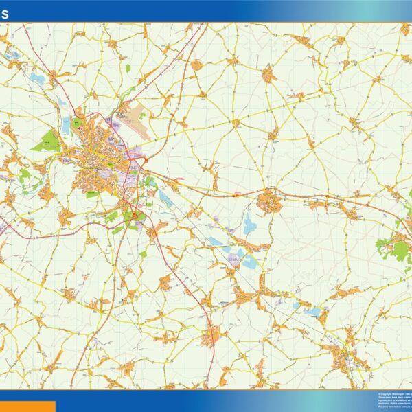 beauvais carte illustrator mapa EPS
