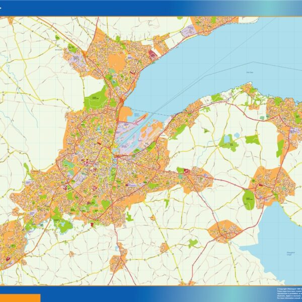belfast vector mapa illustrator