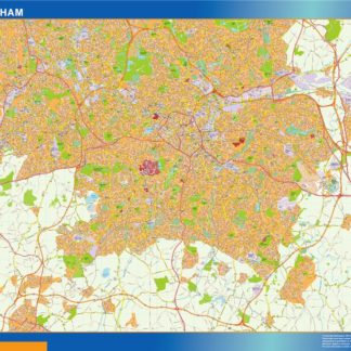 birmingham vector mapa illustrator