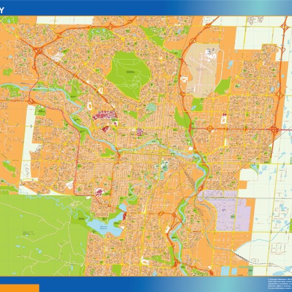 calgary vector mapa illustrator
