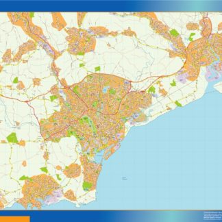 cardiff vector mapa illustrator