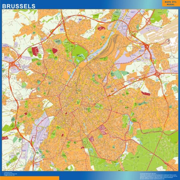 carte bruxelles mapa EPS