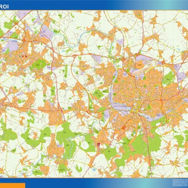 carte charleroi mapa EPS
