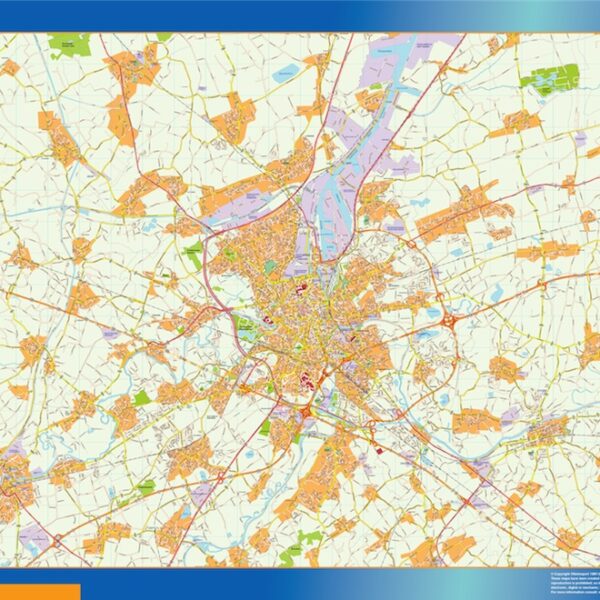 carte gand mapa EPS
