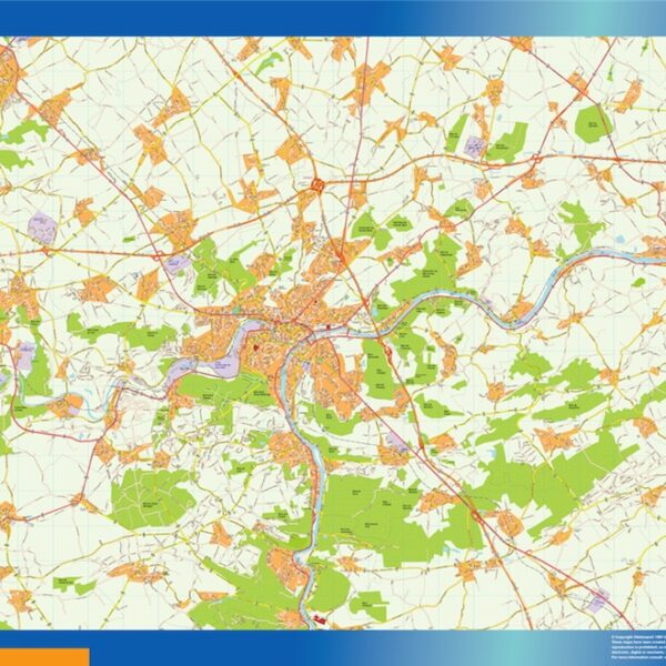 carte namur mapa EPS