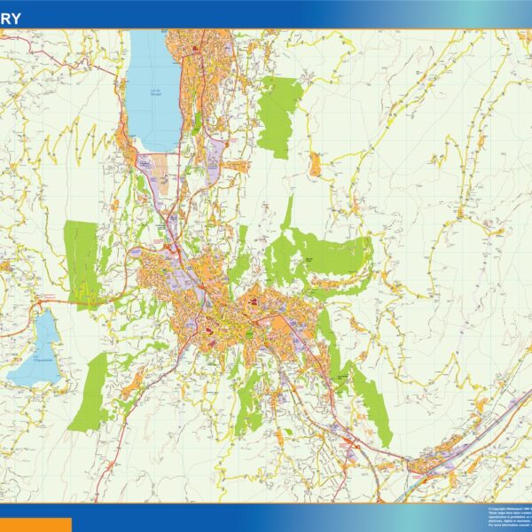 chambery carte illustrator mapa EPS