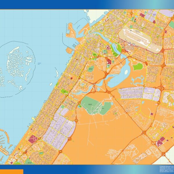 dubai vector mapa illustrator