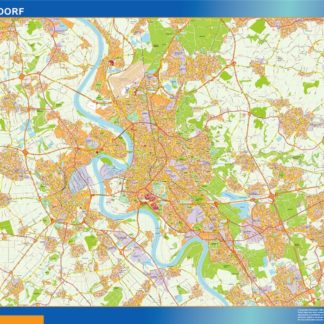 dusseldorf karte illustrator mapa EPS