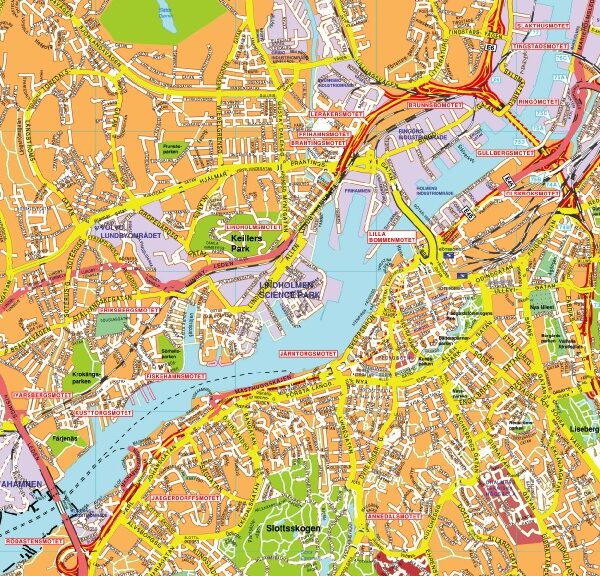 karta goteborg mapa EPS