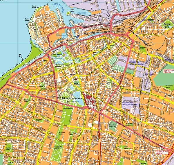 karta malmo mapa EPS