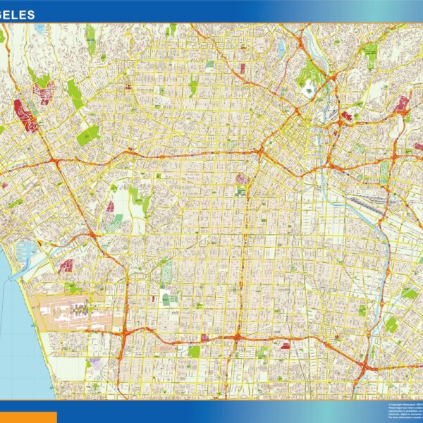 los angeles vector mapa illustrator