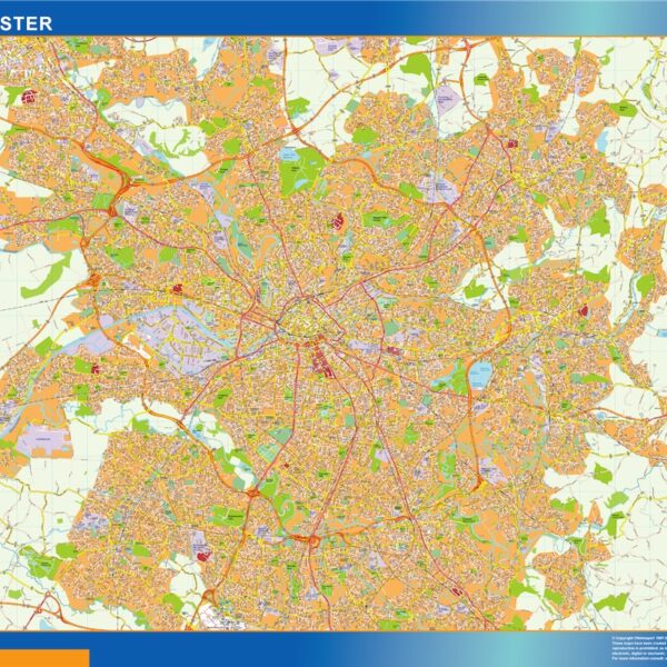 manchester vector mapa illustrator