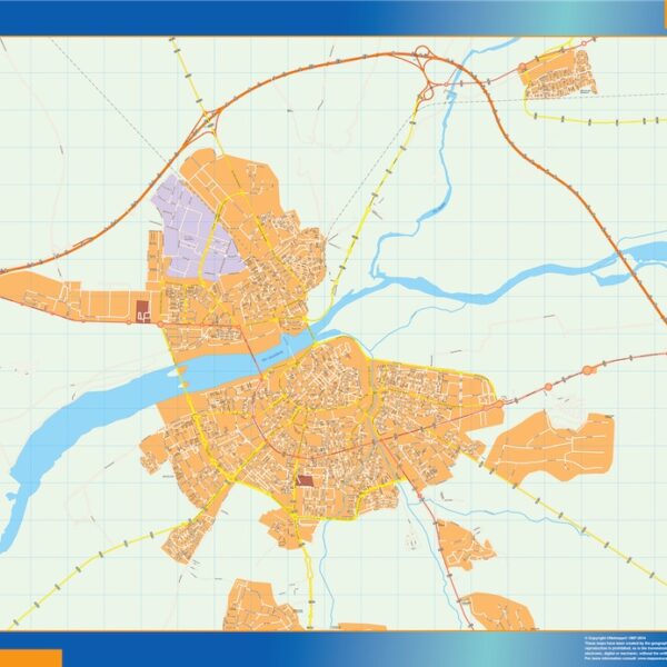 mapa vectorial badajoz illustrator EPS