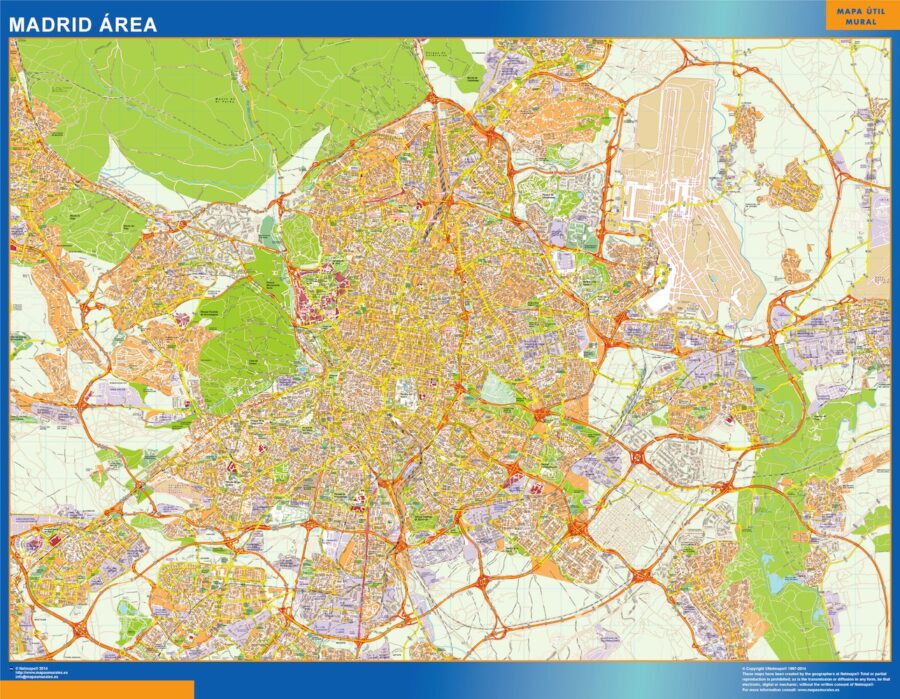 mapa vectorial madrid area illustrator EPS | Order and download mapa ...