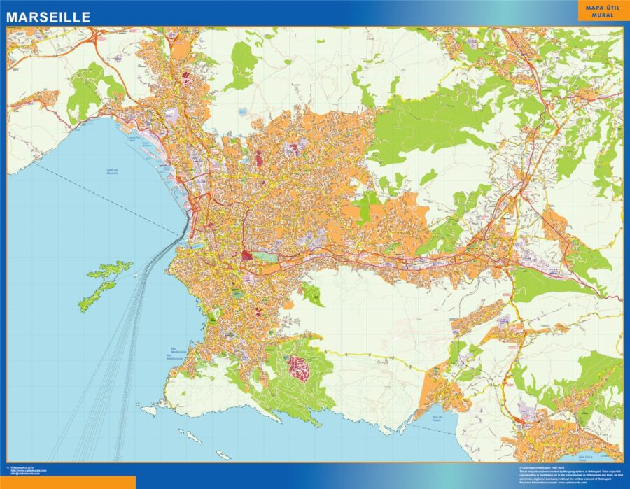 marseille carte illustrator mapa EPS
