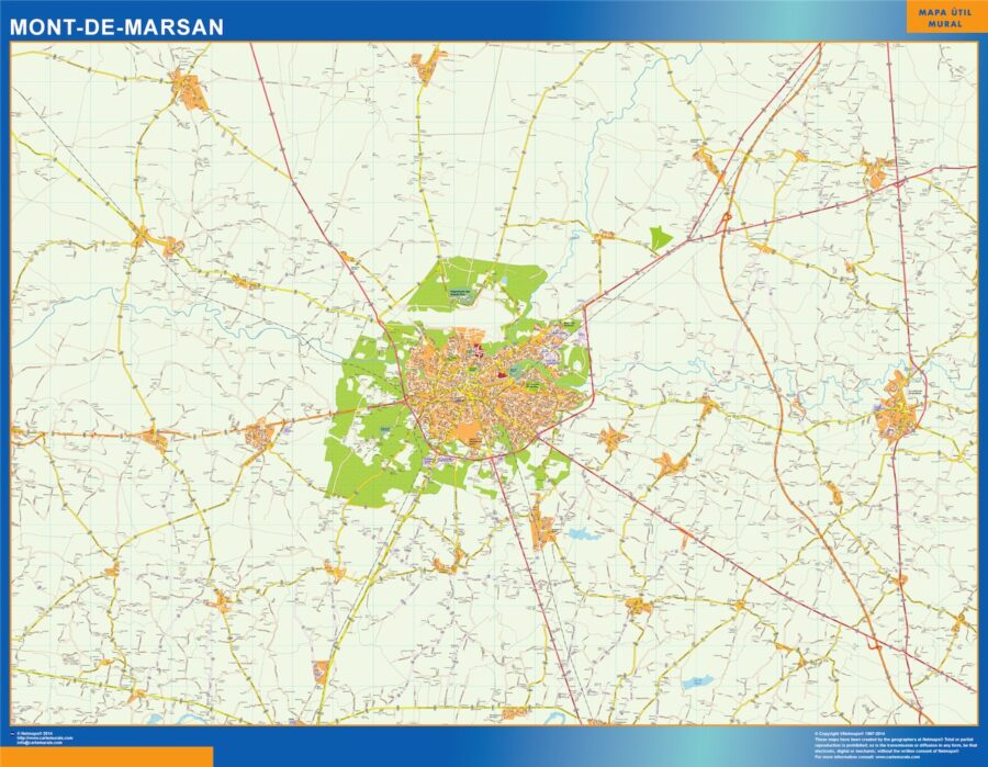 mont de marsan carte illustrator mapa EPS
