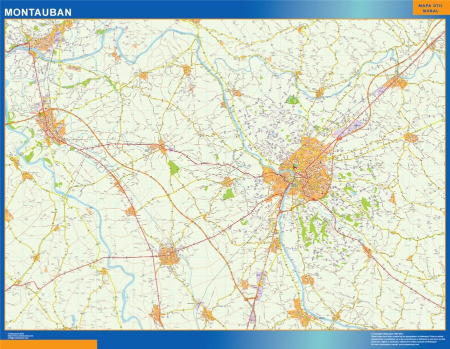 montauban carte illustrator mapa EPS