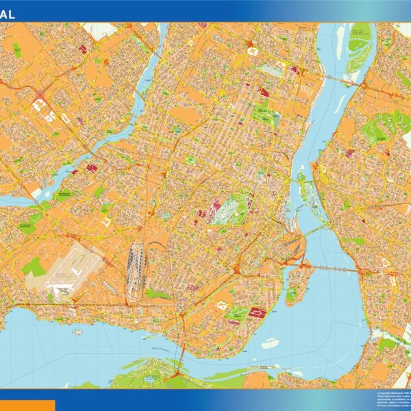 montreal vector mapa illustrator