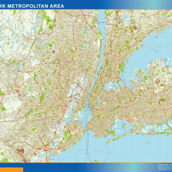 new york metropolitan vector mapa illustrator