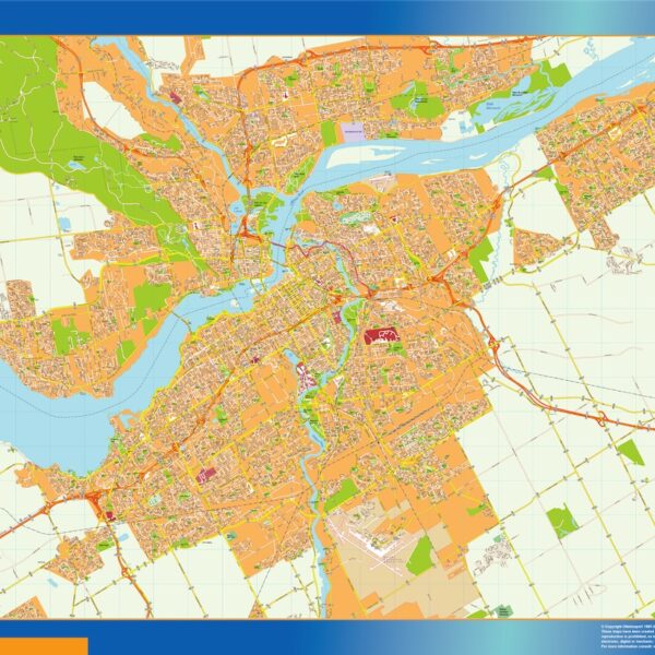 ottawa vector mapa illustrator