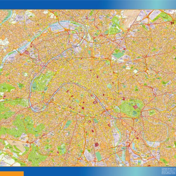 paris carte illustrator mapa EPS