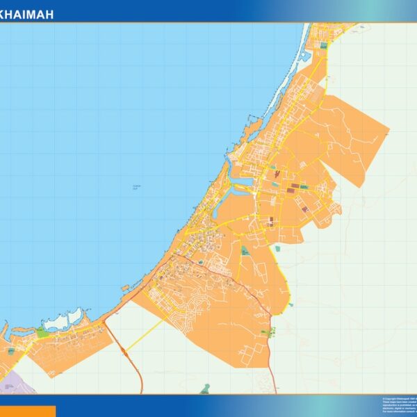 ras al khaimah vector mapa illustrator