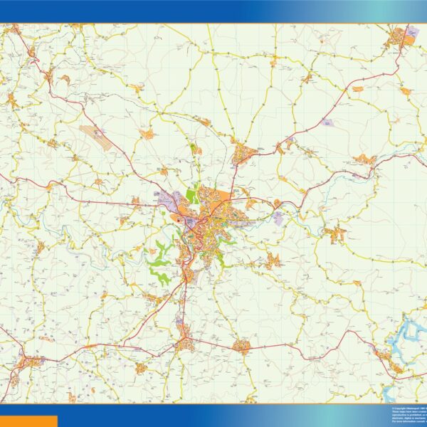 rodez carte illustrator mapa EPS