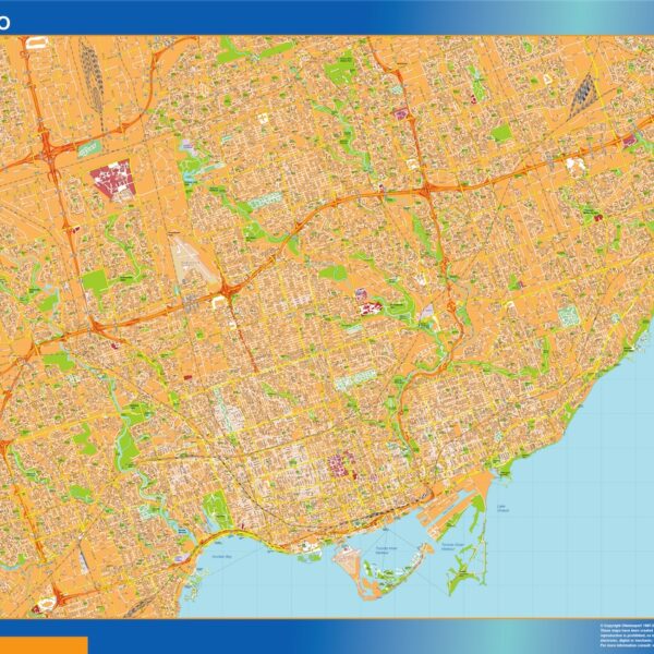 toronto vector mapa illustrator