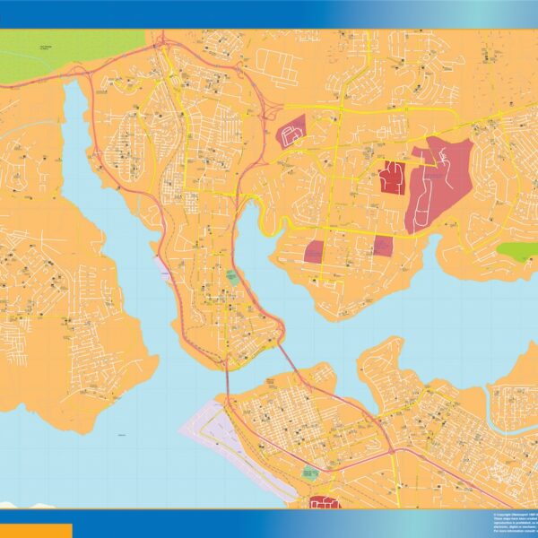 Abidjan vector mapa digital