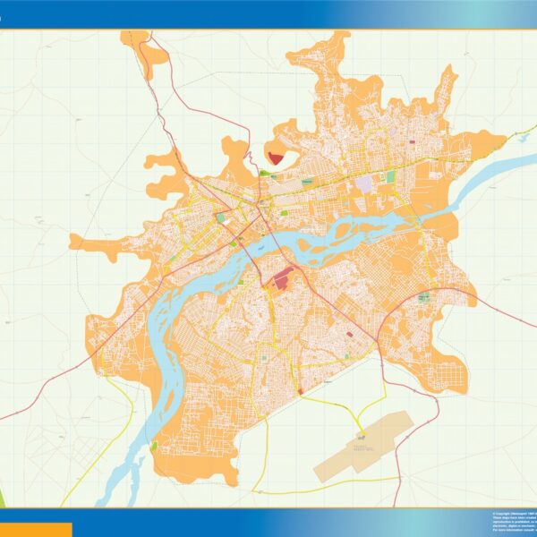 Bamako vector mapa digital