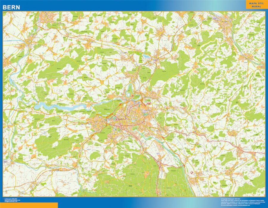 Bern vector mapa digital